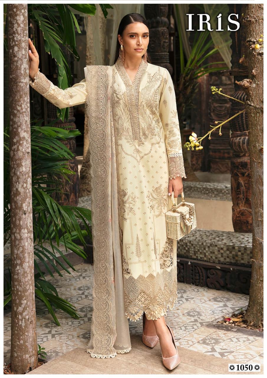 Afsanah Vol 5 By Iris Luxury Cotton Pakistani Dress Material Wholesalers In Delhi
